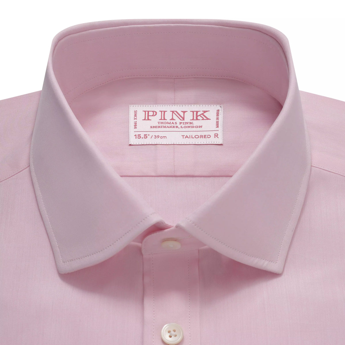 Pale Pink Tailored Fit Double Cuff Poplin Formal Shirt
