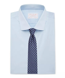 Pale Blue Athletic Fit Stretch Plain Poplin Formal Shirt