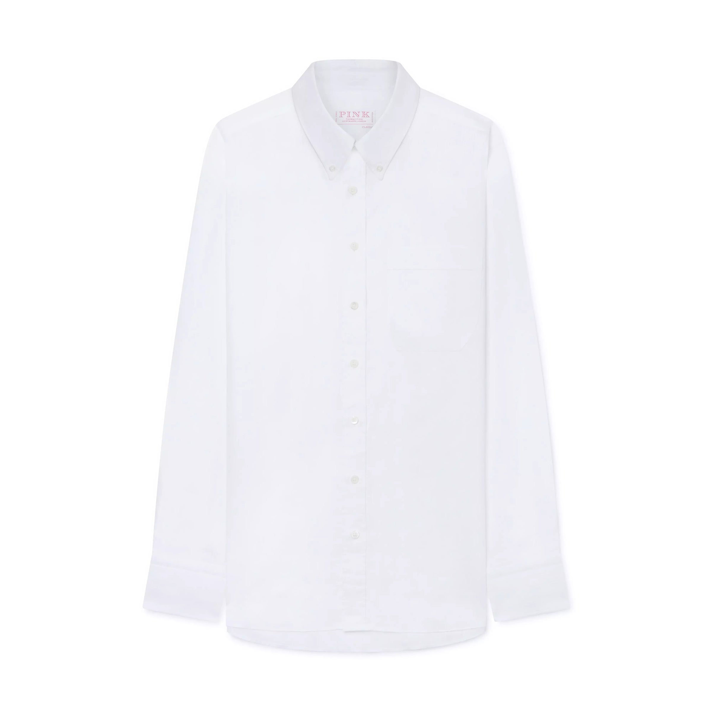 White Classic Fit Smart Casual Button Down Collar Linen Tonal Stripe Shirt