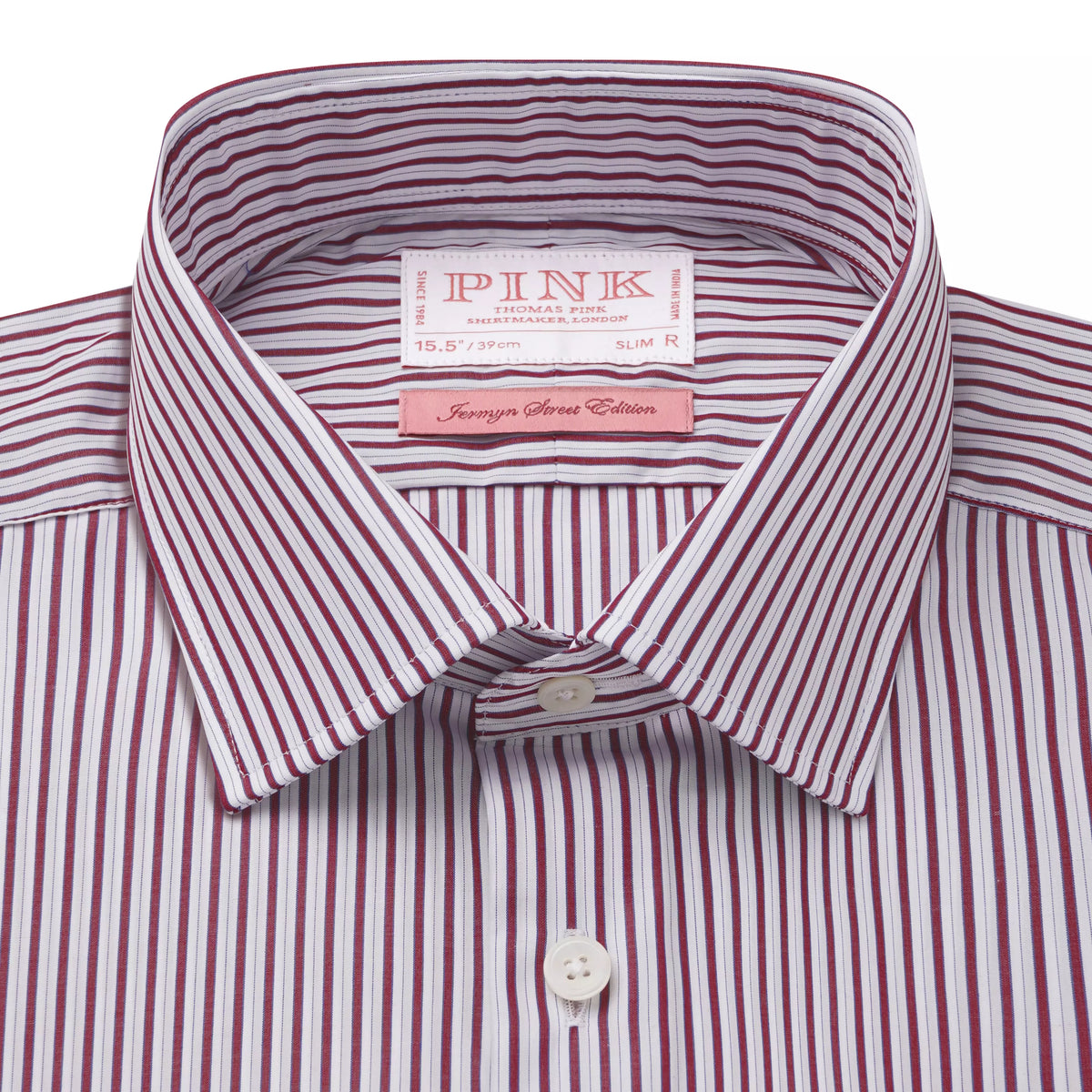 Purple & White Slim Fit Piumino Multi Stripe Formal Shirt