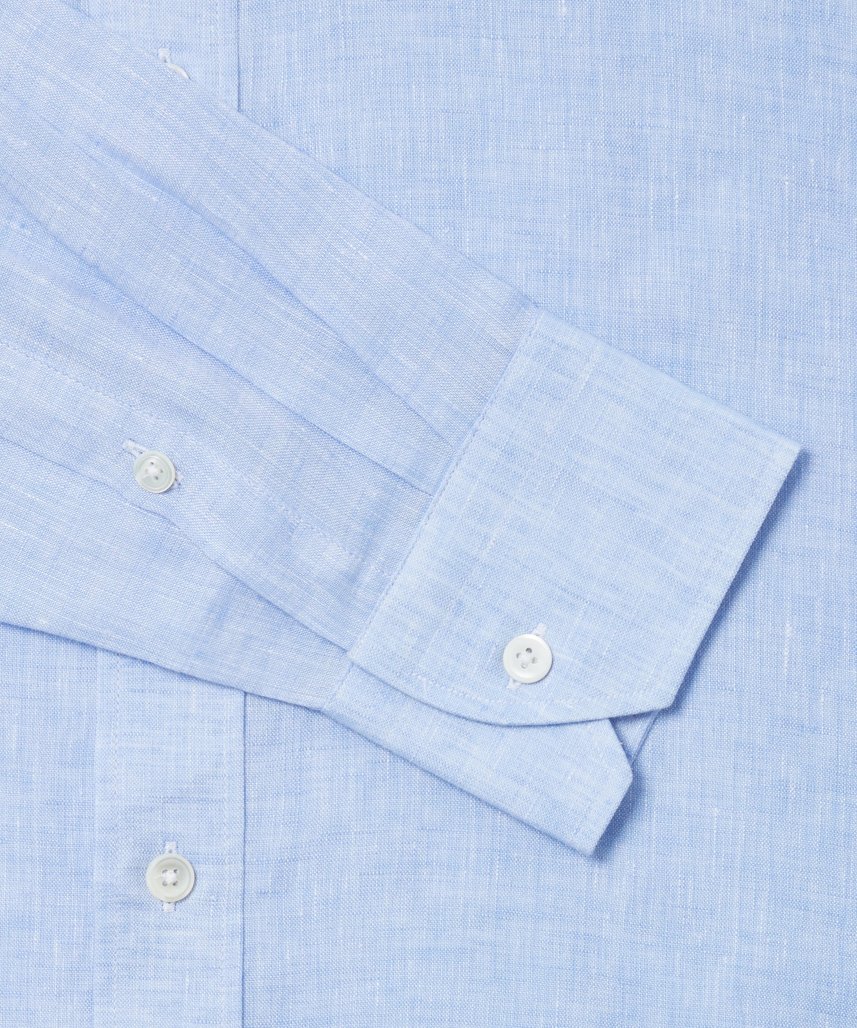 Pale Blue Tailored Fit Essential Linen Formal Shirt
