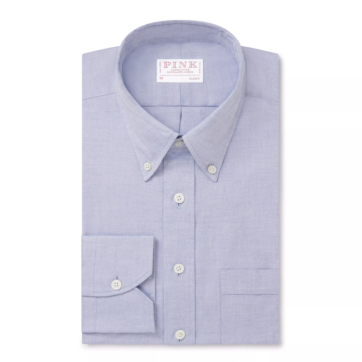 Pale Blue Classic Fit Smart Casual Button Down Fine Oxford Shirt