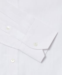 White Slim Fit Essential Linen Formal Shirt